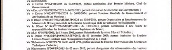 Création des nouvelles filières à l'INSTA